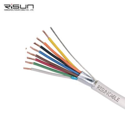 China Bare Copper Stranded / Tinned 12AWG/16AWG/18AWG/22AWG Copper Stranded Shielded 2/4/6/8/12/20 Core Security Alarm Cable for sale