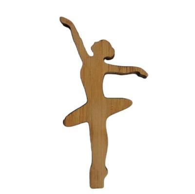 China Eco - Friendly Custom Make Laser Cut Bamboo Wooden Figurine for sale