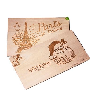 China Europe Wooden Christmas Card for sale