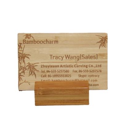 China China Bamboo Wooden Name Card Base Holder Natural Eco - Friendly for sale