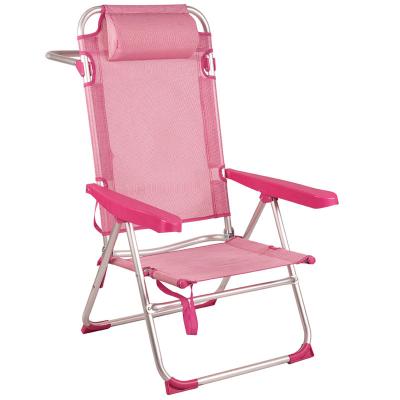 China Modern Customized LOGO OEM Multi-style  Portable Camping Metal Folding Aluminium Beach Chair with Pillow for sale