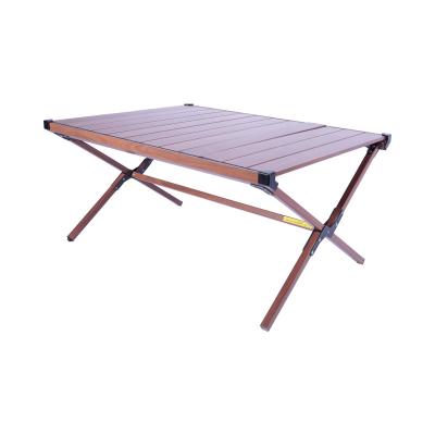 China Modern Custom Outdoor Portable Picnic BBQ Aluminum Alloy Super Light Egg Roll Camping Folding Table for sale