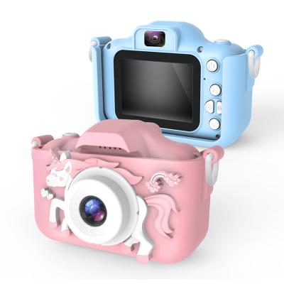 China Recording Function Play Photography 2 Inch Outdoor Screen HD Digital Mini Camera Kids Cartoon Cute Chargeable Camera For Kid Birthday Gift for sale