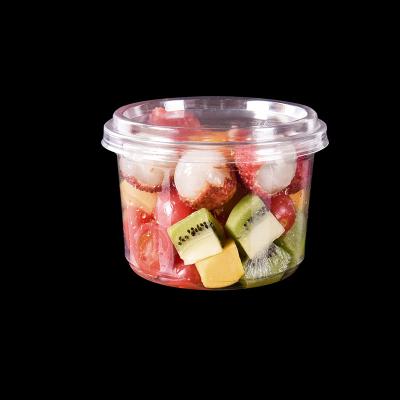 China DOUBLE WALL Transparent Disposable Plastic Food Cups With Lid for sale