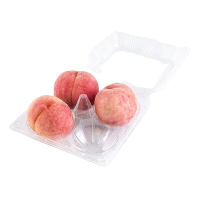 China Disposable Plastic fruit clamshell packaging for 4 pcs peach for sale