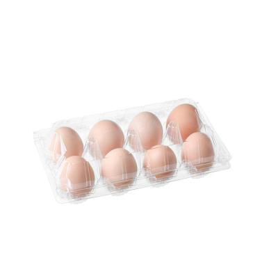 China Clamshell and Eggs Tray Customized Clear Custom Plastic 4 8 10 12 Cell Food Storage Container Eggs Tray Wholesale for sale