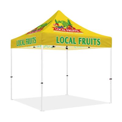 China Waterproof 10x10 Ft Wholesale Folding Trade Show Pop Up Canopy Print Fruit products Tents Pop Up Custom Canopy Tent for sale