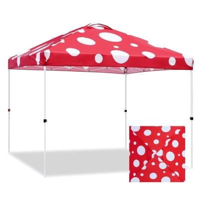 China Waterproof Cheap Outdoor High Quality folding beach Picnic Amusement Park Polka Dots Pop Up Quick Shade Outdoor Canopy Tent for sale