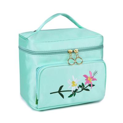 China Fashion Customized Portable Travel Makeup Bag Toiletry Cosmetic Train Case For Women for sale