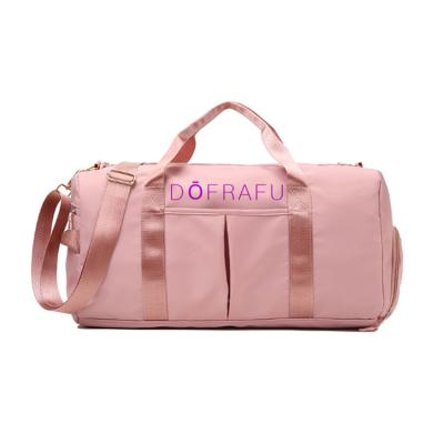 China Durable Travel Tote Cubes Customized Logo Gym Shoe Duffel Nylon Women Men Folding Waterproof Luggage Travel Bags for sale