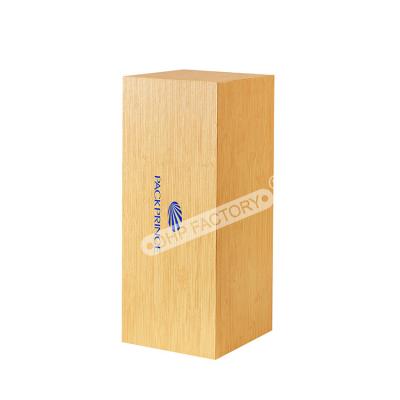 China Vintage Personalised Wooden Paper Kraft Bottle Box Eco Friendly for sale