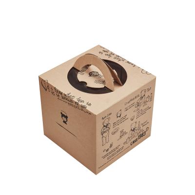 China Personalized Kraft Corrugated Boxes Gift Mailer Boxes With Handle For Cup Cake for sale