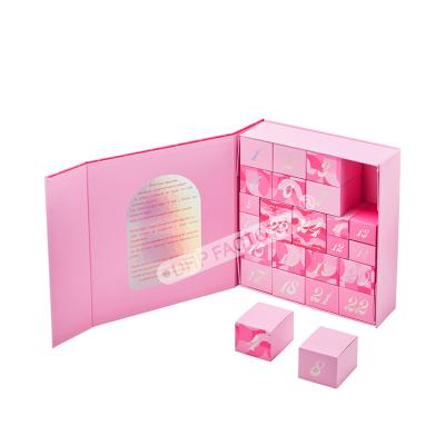 China Luxe De Adventskalender Geschenkdoos Met 24 Kleine Dozen Voor Cosmetica Te koop