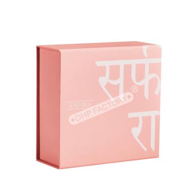 China Pink Magnetic Rigid Gift Box For Luxury Items Customized Size And Design for sale