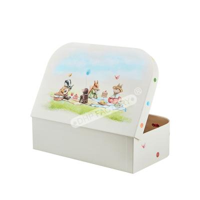 China Customized Premium Cardboard Suitcase Storage Box For Gifts Dolls Toys for sale