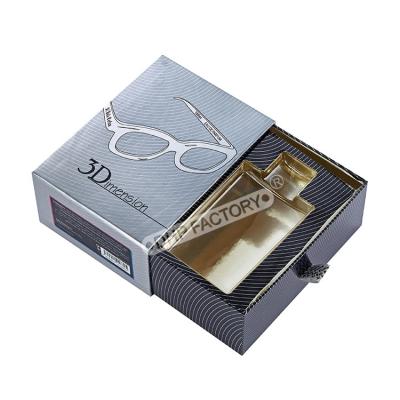 China Gray Drawer Shape Paper Perfume Box With Ribbon Handle For High End Brands for sale