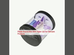 Plastic Round Box With Paper Lid For Skincare Products