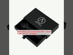 Black Watch Gift Drawer Box With Custom Logo For Gift  Packaging