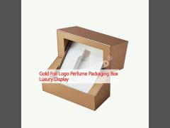 Gold Foil Logo Perfume Packaging Box Luxury Display