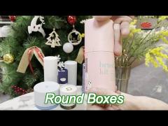 sustainable big kraft paper round box paper cylinder box for gifts packaging
