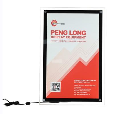 China Customized china aluminum factory made acrylic led wall display frame led acrylic picture frame a2 for sale