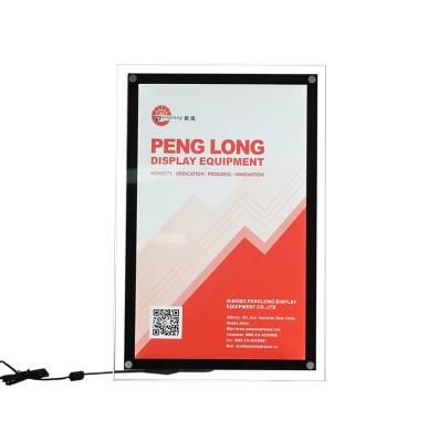 China Backlit Display Photo LED Picture Frame Illuminated Light Box Poster Acrylic Crystal A1 Slim Frame for sale