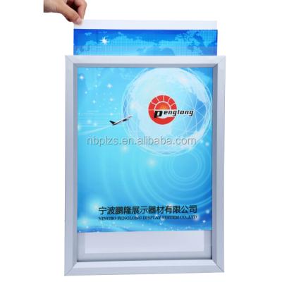 China Slide In Easy Quick Change Poster Slide-In Open Frame A4 Aluminum Top Style Poster Frame for sale