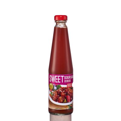 China Hot Sale Healthy Delicious Chinese Fried Chicken Food Kitchen Cooking Sweet And Sour Dip Sauce In Glass Bottle 500g-P1 for sale