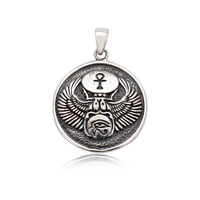 China CLASSIC Customizable Pendants Unisex Party Gifts Fashion Jewelry Antique Silver Round Coin Pendants for sale