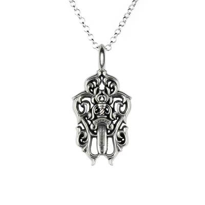 China Fashion CLASSIC Pendant Unisex Jewelry Unique Party Sword Shaped Ancient Silver Mexican Shield Eagle Pendant for sale