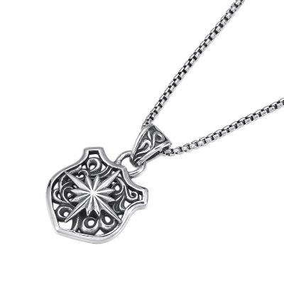 China Hip Hop Jewelry 925 Sterling Silver Men pendant CLASSIC charm Viking Cross Pendant Compass Necklace of the north for men for sale