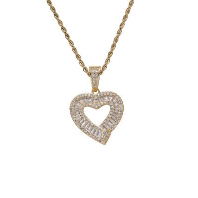 China Jewelry TRENDY Pearl Fashion Pendant Gold Plated Diamond Folding Magnetic Heart Four Leaf Clover Stainless Steel Best Friend Necklace for sale