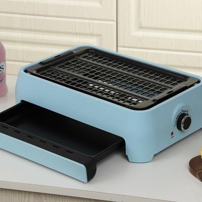 China Family BBQ Multi Function 1300w Knob Control Method Smokeless Electric Barbecue Grill For Kitchen for sale