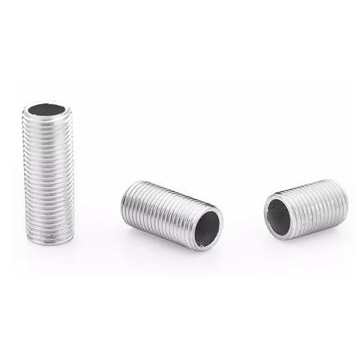 China Cost-effective White Cavity Rod Threaded Pipe Replacing Connection Factory Supply Price 10mm Steel Gold Repairing Or Creating Lamps Parts for sale