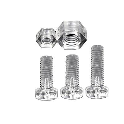 China Transparent Manufacturers Manufacture M5 Round Head PC Screws Length 6-20mm Transparent Plastic Screws for sale