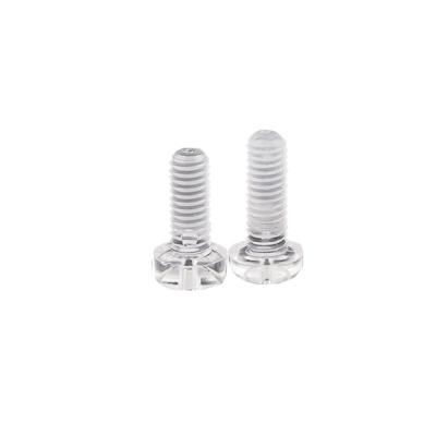 China Top selling transparent m4 thread guaranteed quality transparent PC plastic cylinder screw for sale