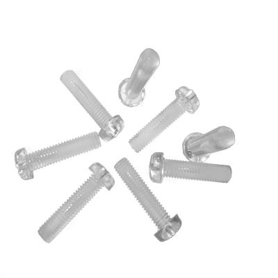 China Good Quality Customization Bolts Plastic Expanding Cylinder Transparent Hot Selling Clear Screw M3-m15 for sale