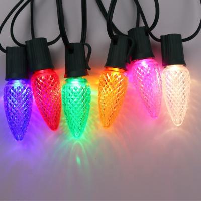 China LANDSCAPE c9 led programmable outdoor christmas replacement e17 orange smooth color lights string bulb lamp for sale