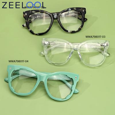 China Zeelool Fashionable Most Glass Unique Comfortable Acetate Tortoise Cateye Design Eyeglasses Optical Frames for sale