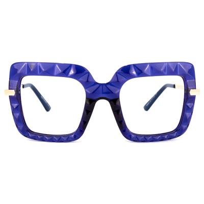 China Square Customized Square Colors Youth Vogue Large Size Plastic Glass Eye Rectangle Oversized Frame for sale