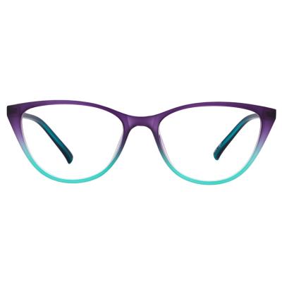 China Cat Eye Blue Light Blocker Ultralight Cool Ladies Computer Purple Green Glasses Lightweight Stylish for sale