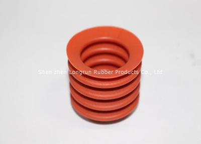 China Red Dow Corning Silicone Rubber Bellows Boot With Iron Powder Custom Made for sale