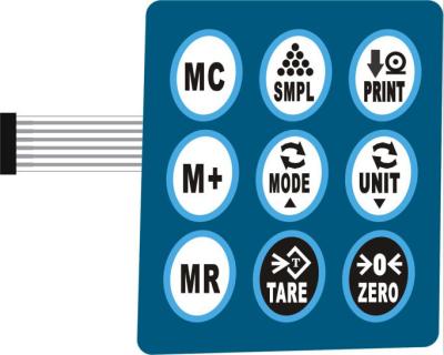 China Silicone Rubber LED backlit Membrane Switch Keypads For Air Conditioner for sale