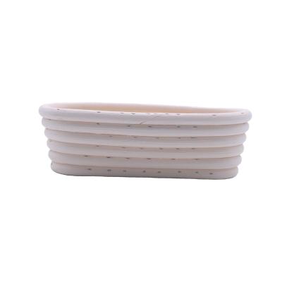 China Hot Sale Custom Oval Indonesian Rattan Bread Basket Disposable Long Form European Bread Fermentation Mold for sale