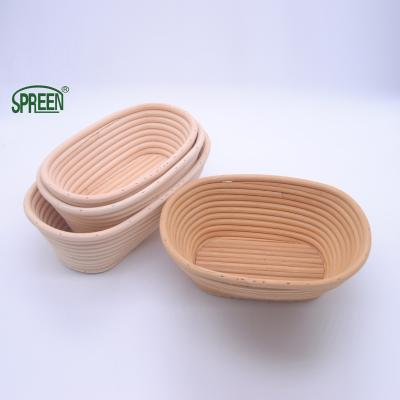 China Handmade Rectangle Sustainable Storage Tray Bread Basket For Fermentation Handle Dough Proofing Basket for sale