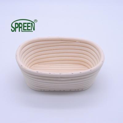 China Disposable Handmade Oval Shape Sourdough Brotform Bread Proofing Proofing Rattan Banneton Basket for sale