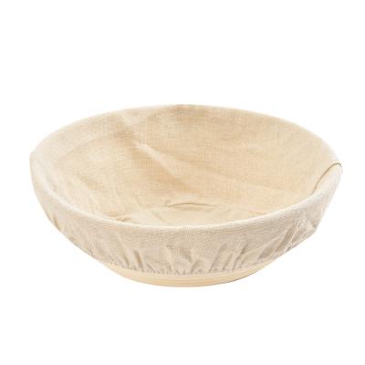 China New Sustainable High Quality Round Rattan Bread Basket With Accessories Roll Shape Dough Bread Baskets for sale