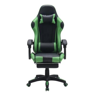 China Wholesale Cooling PU Green Silla Leather E-sports Racing Swivel Executive Gaming Chair for sale