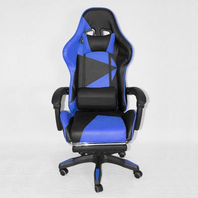 China Wholesale Cooling Style Gaming Cooling Blue Racing Ergonomic Leather Spinning Chairs for sale