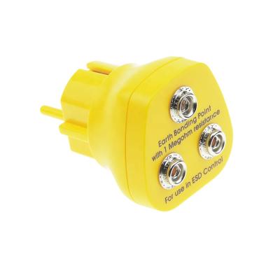 China EP1240-13 3*10mm Stud 1M Earth Resistance Industrial Bonding Plug Yellow Europe ESD Plug for sale